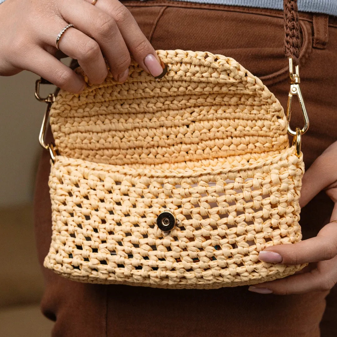Raffia crossbody bag Cecile
