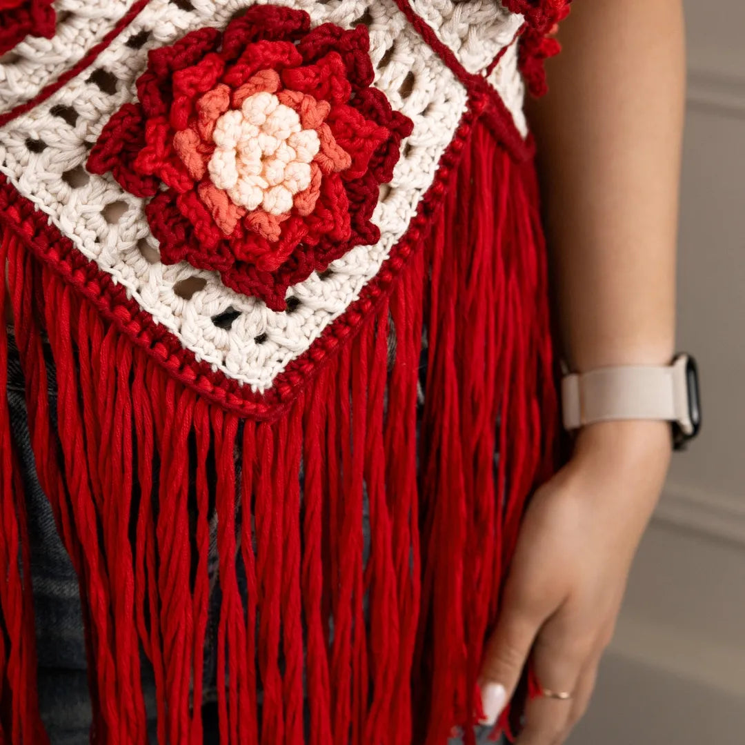 Floral granny square top Lindsey