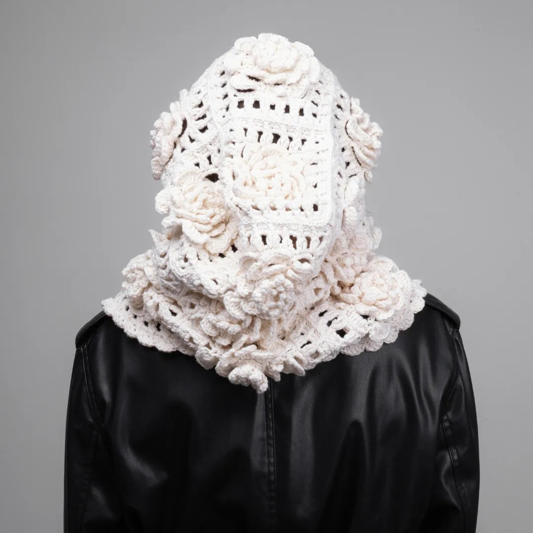 Flower granny square balaclava