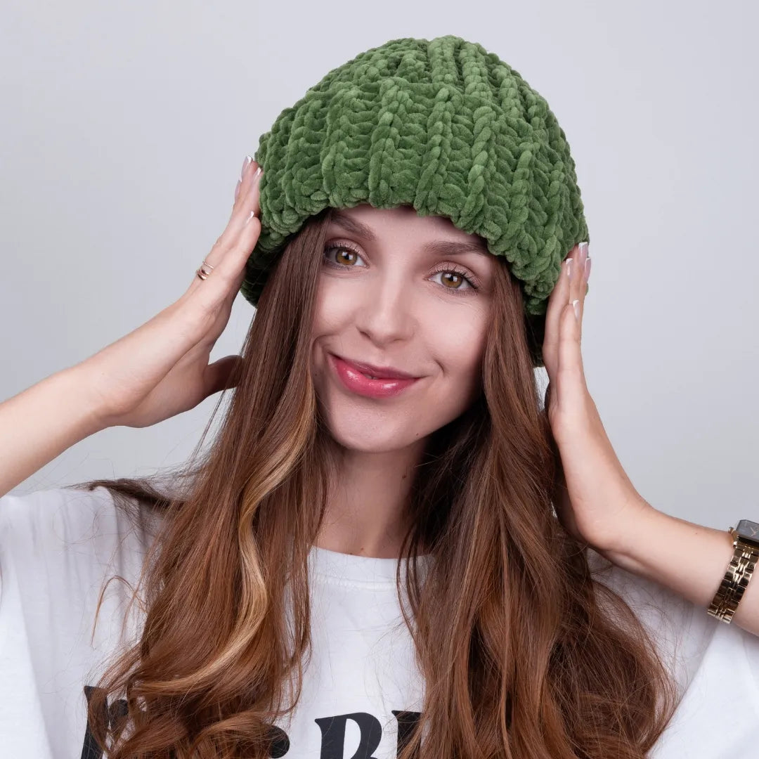 Plush ribbed beanie