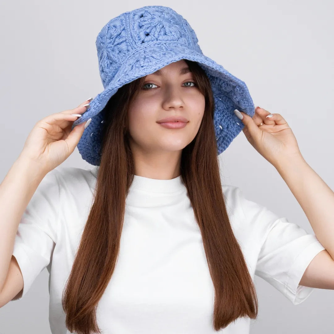 Granny square bucket hat