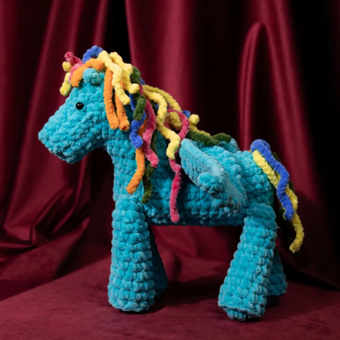 Plush pegasus amigurumi