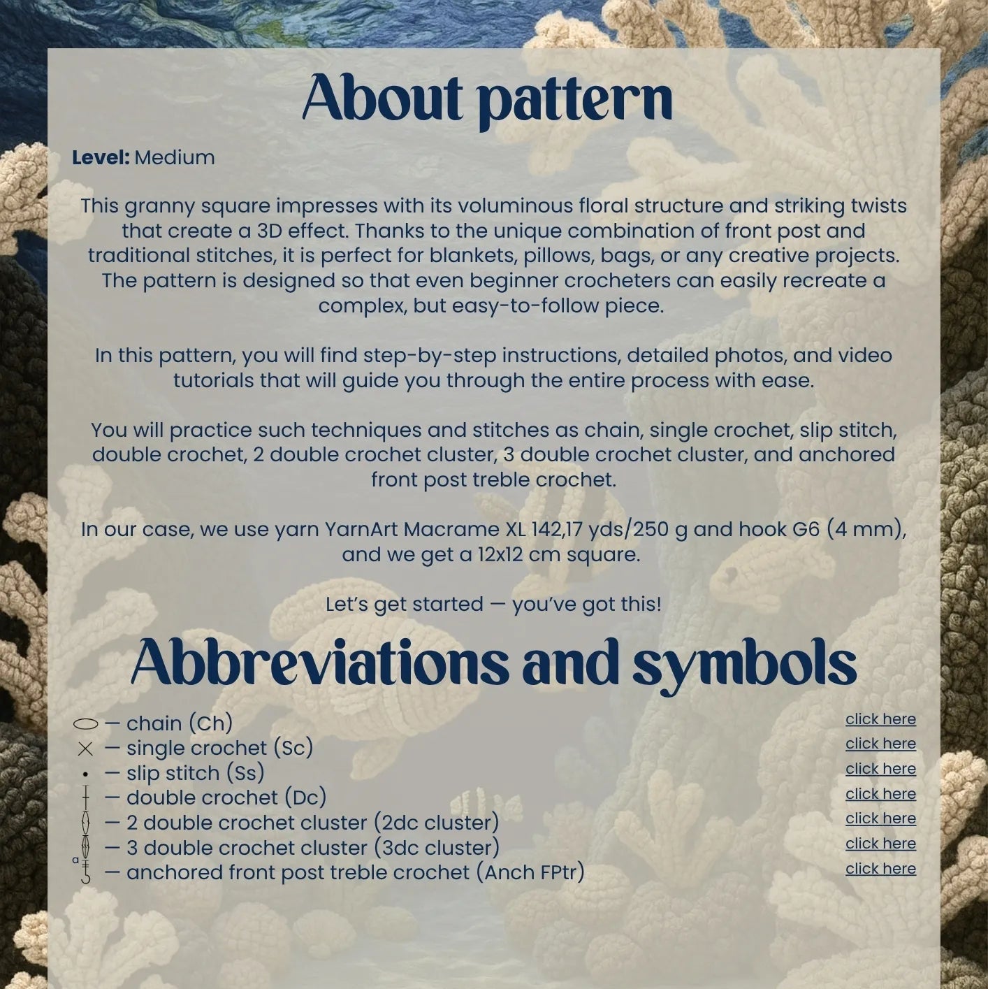 Floral granny square