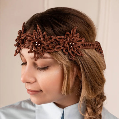 Headwrap Scarlet with pearls