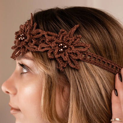 Headwrap Scarlet with pearls