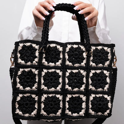 Granny square floral bag