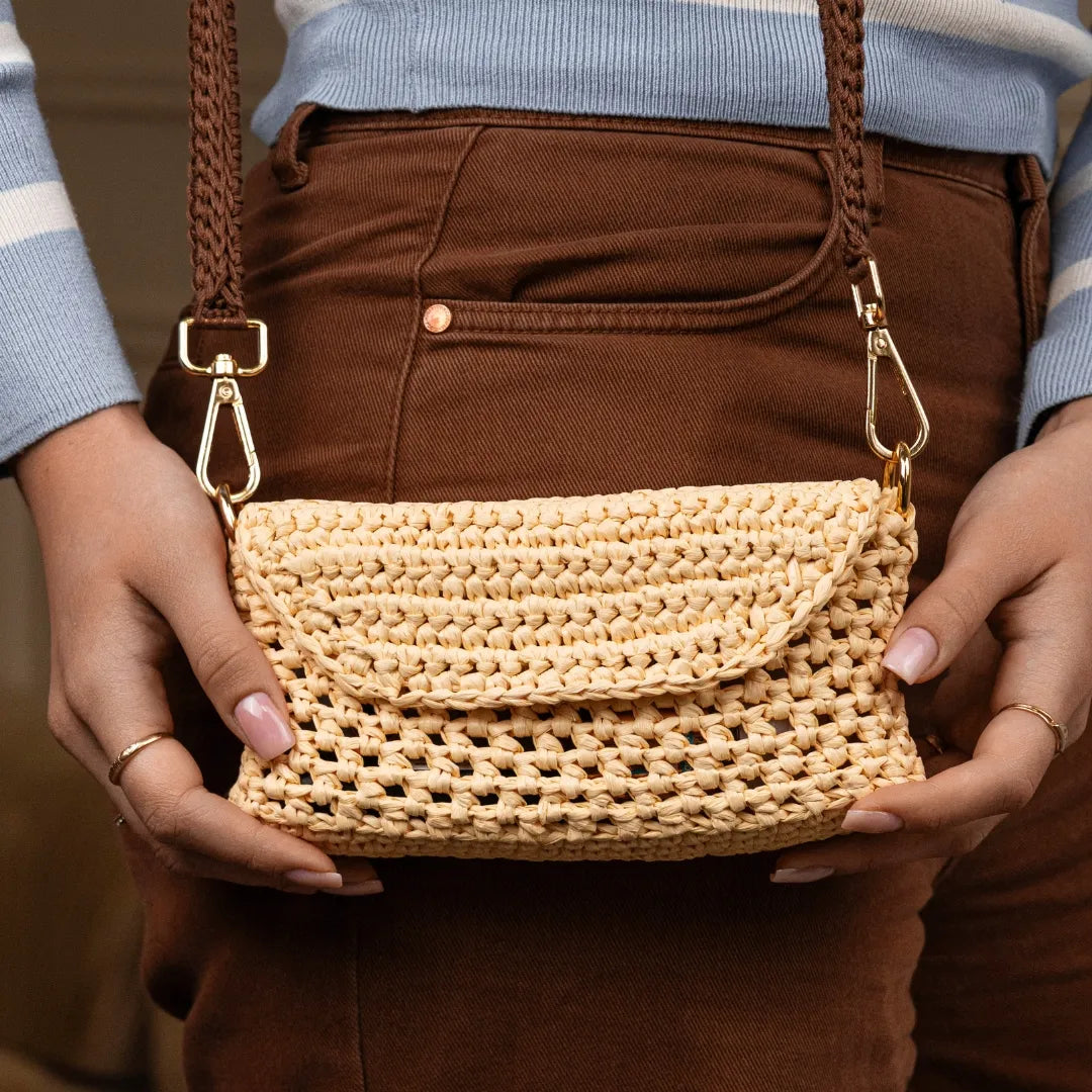 Raffia crossbody bag Cecile