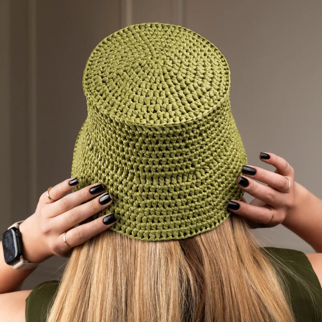 Raffia bucket hat