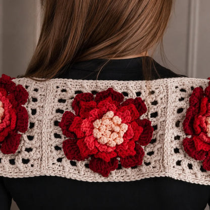Floral granny square bolero