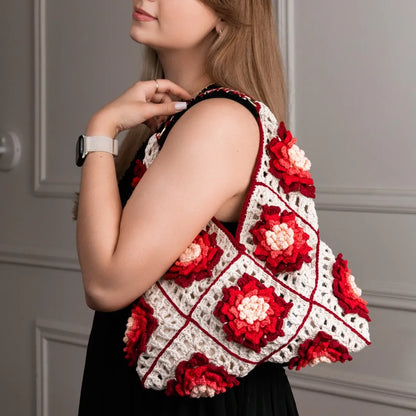 Flower granny square bag Lindsey
