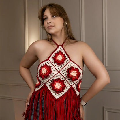 Floral granny square top Lindsey
