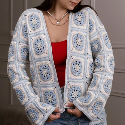 Flower granny square cardigan Leyla