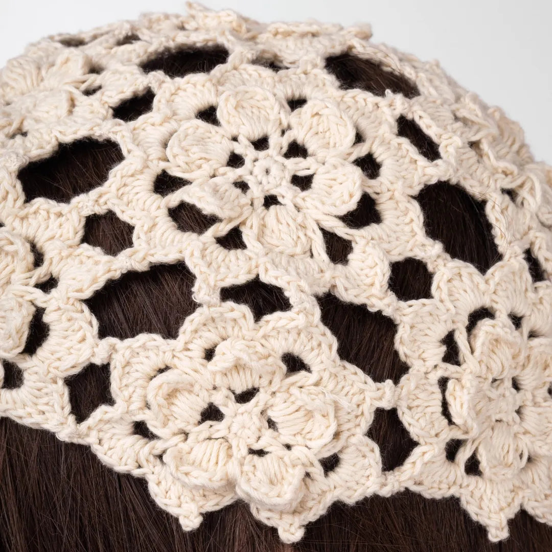 3D flower beanie