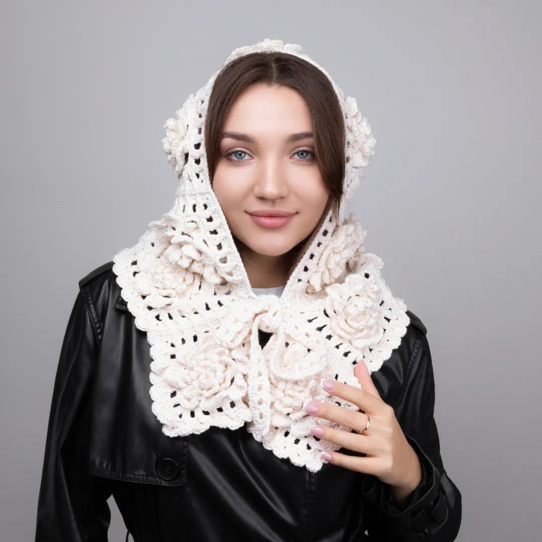 Flower granny square balaclava