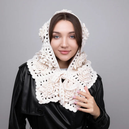 Flower granny square balaclava