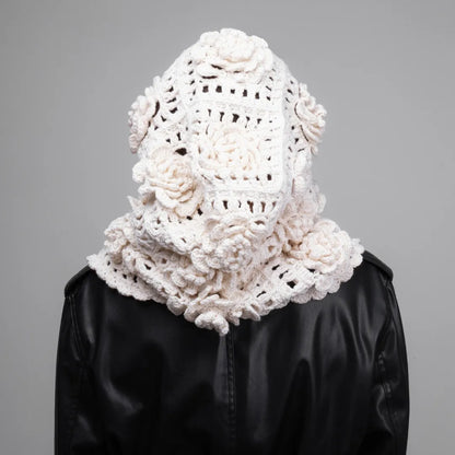 Flower granny square balaclava