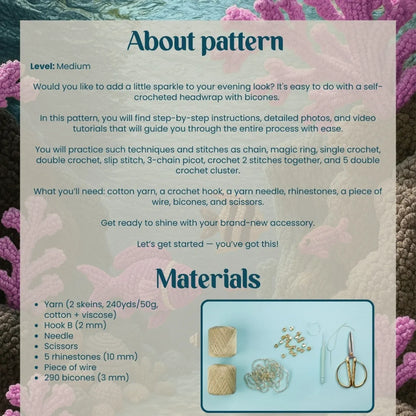 Floral belt with rhinestones and bicones