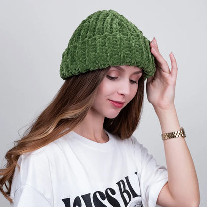 Plush ribbed beanie