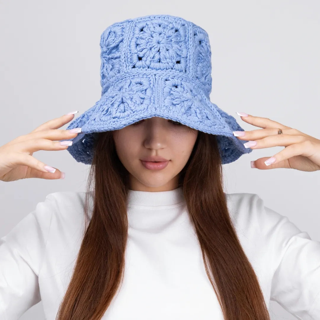 Granny square bucket hat