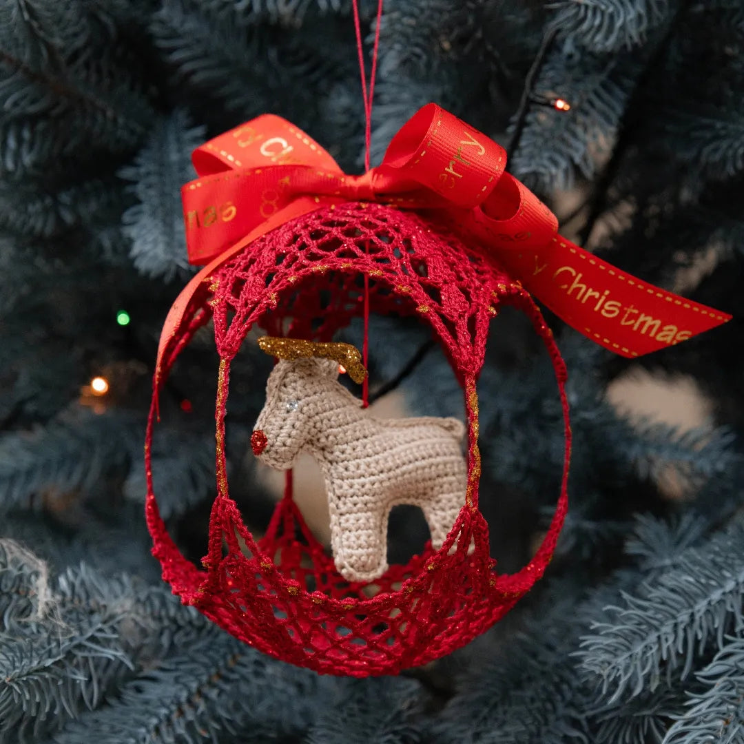 Christmas ball with a reindeer