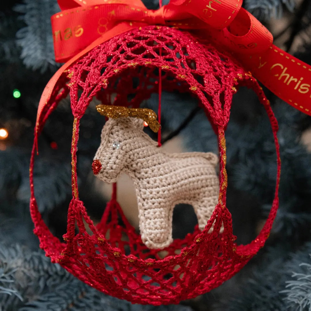 Christmas ball with a reindeer