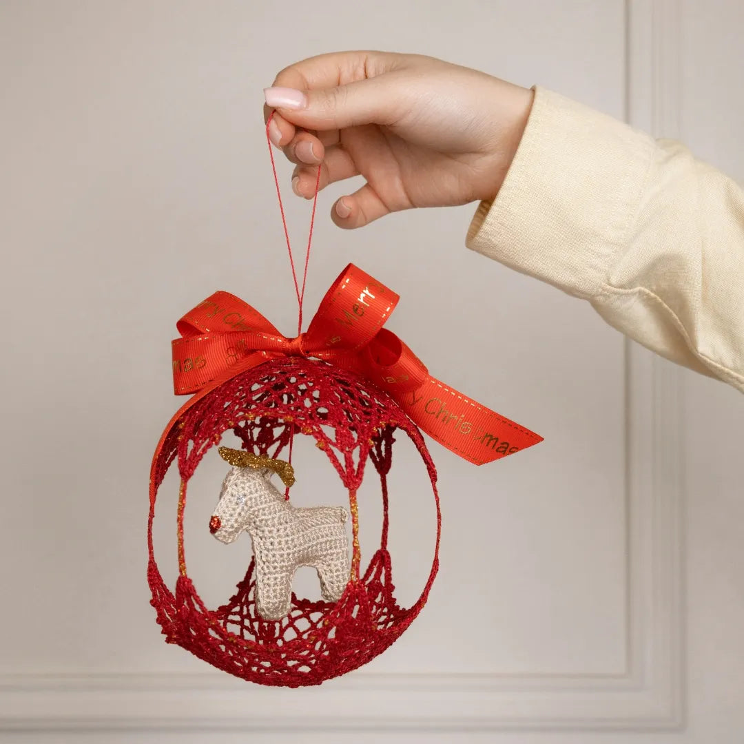 Christmas ball with a reindeer