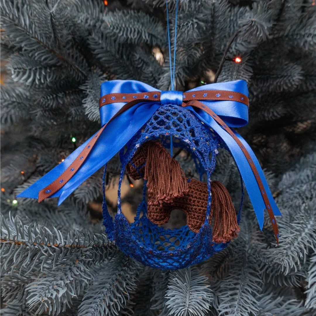 Christmas ball with a horse