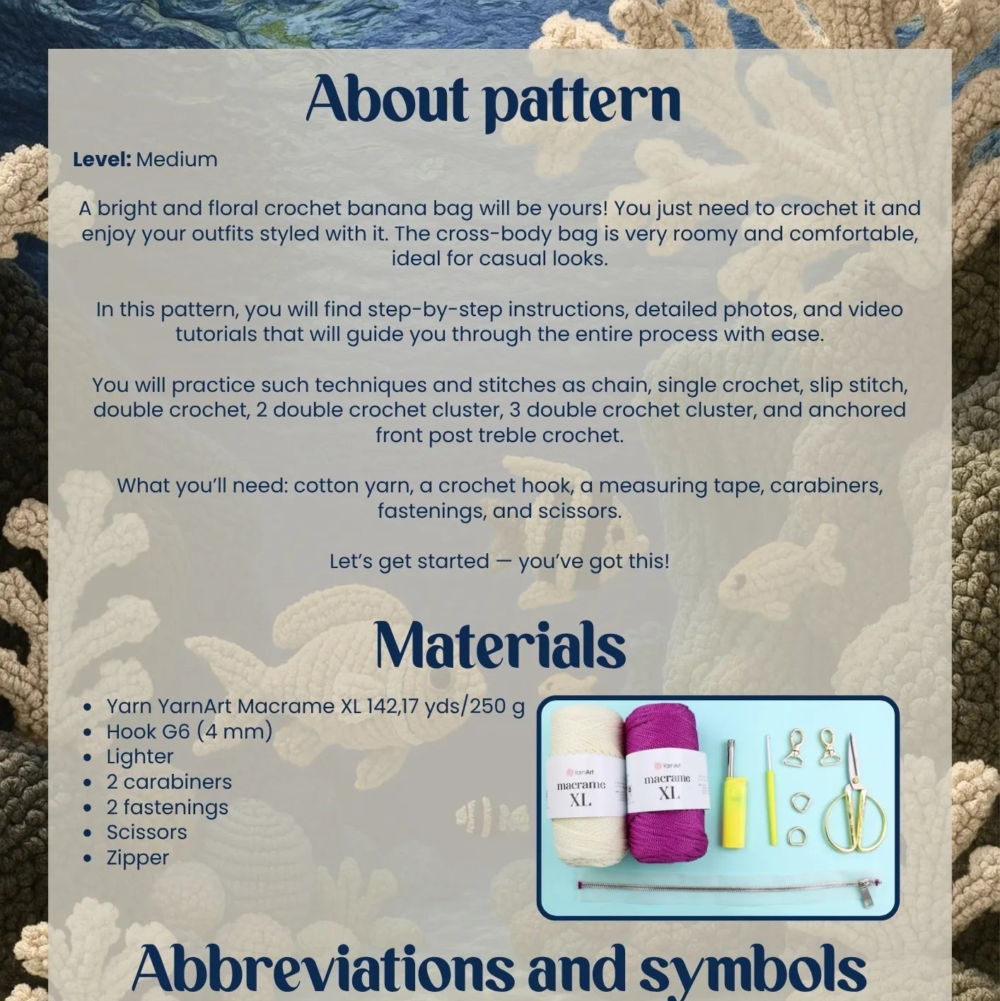 Granny square floral banana bag