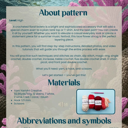 Floral granny square bolero