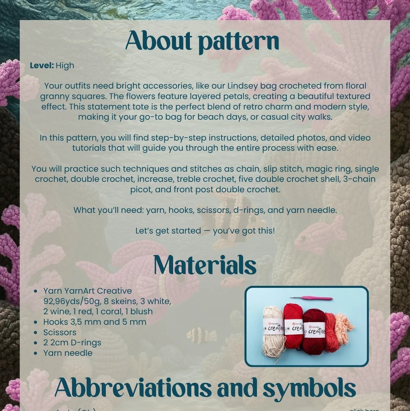 Flower granny square bag Lindsey