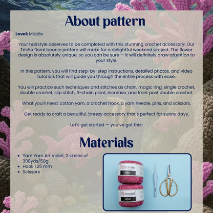 Floral beanie Tricia