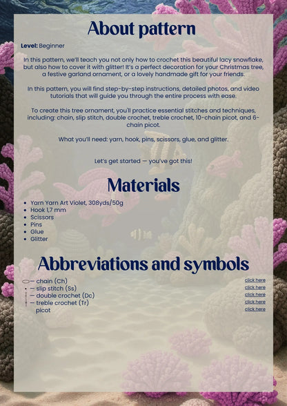 Snowflake with glitter