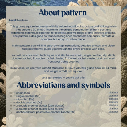 Floral granny square