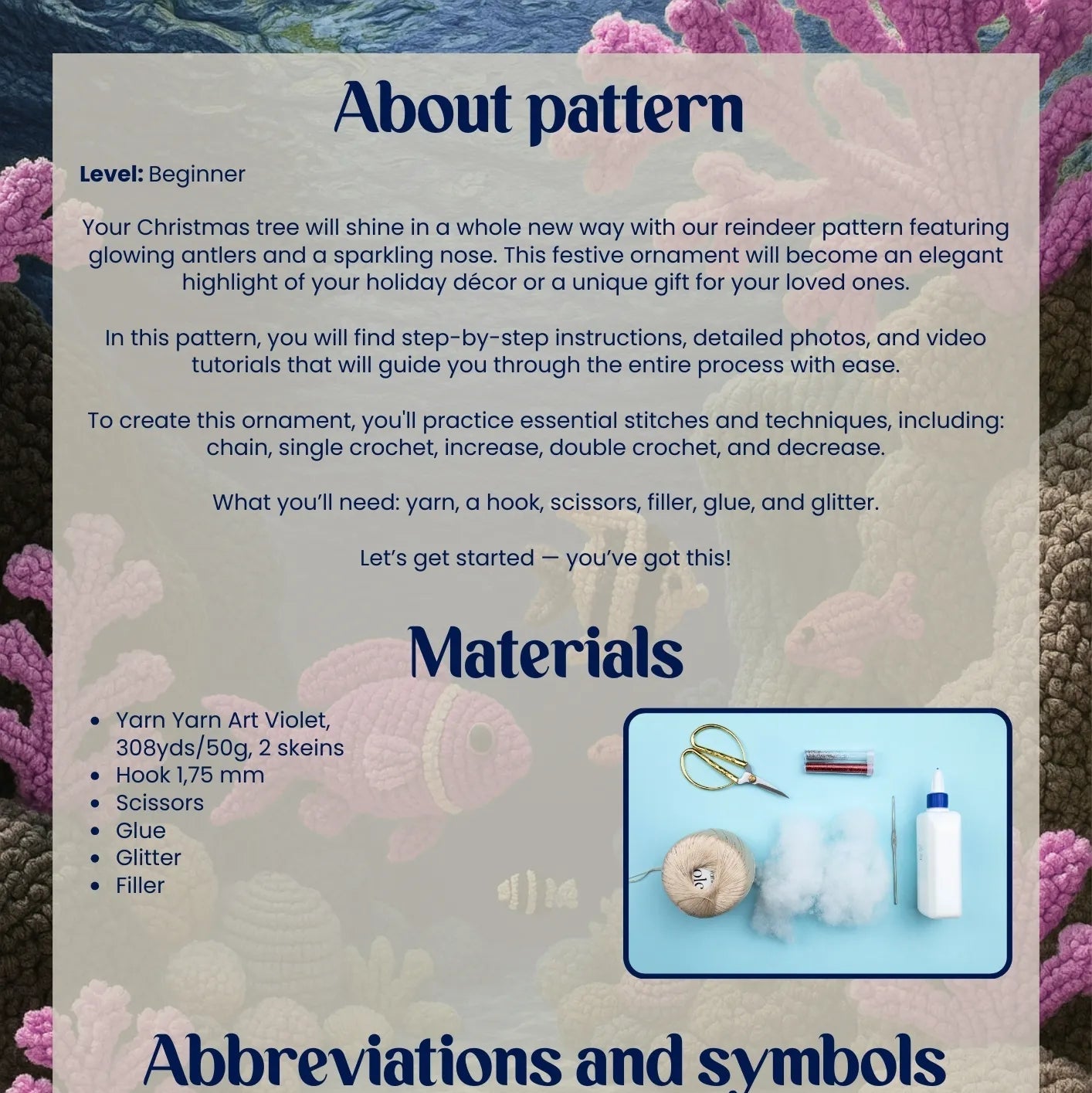 Reindeer Christmas ornament