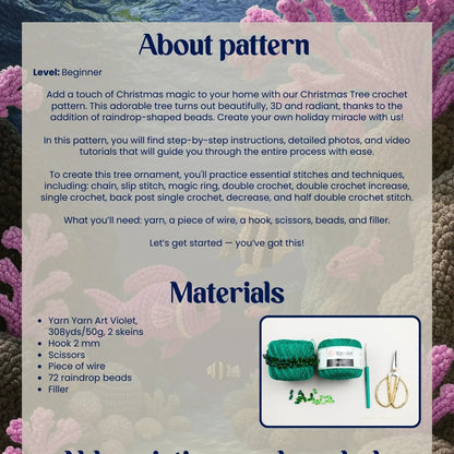 Christmas tree with beads