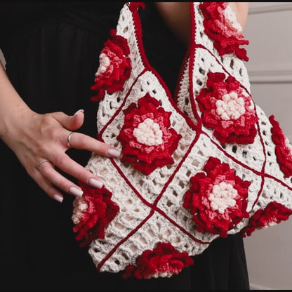Flower granny square bag Lindsey