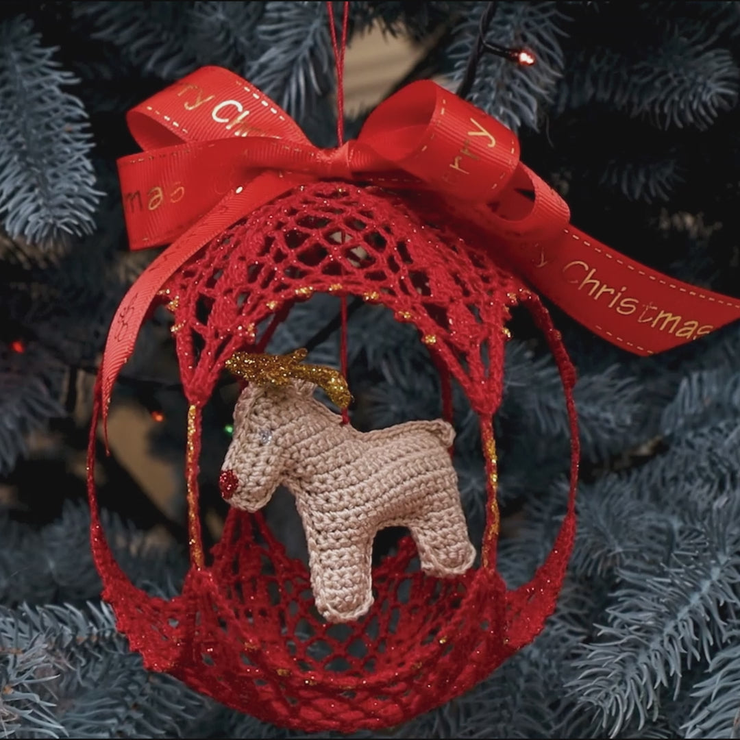 Christmas ball with a reindeer