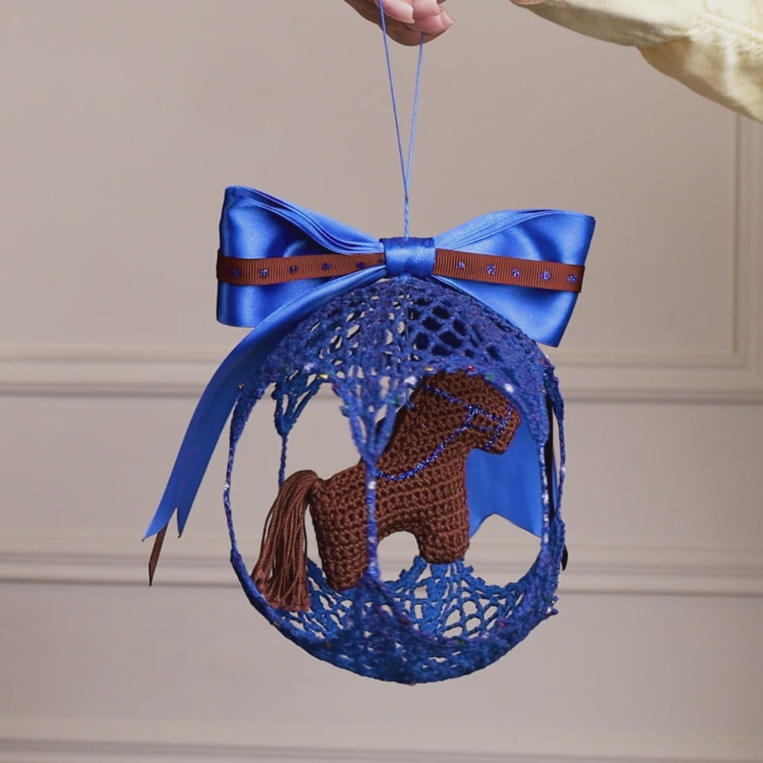 Christmas ball with a horse