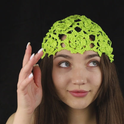 3D flower beanie