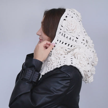 Flower granny square balaclava