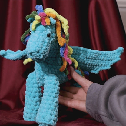 Plush pegasus amigurumi
